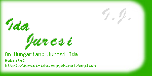 ida jurcsi business card